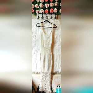 Handmade Boho Summer Cream Crochet Dress